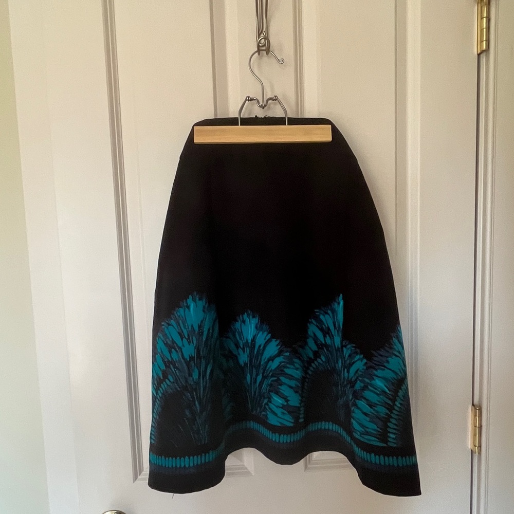 Dressy Black and Teal Skirt